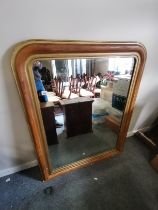 An Antique gilt wall mirror 1.1m x 1m