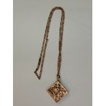 A 9ct gold locket on chain 9g