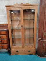 John Wetherill Yorkshire Oak floor standing bookcase/display cabinet