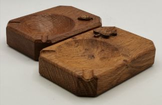 Two Yorkshire oak ashtrays