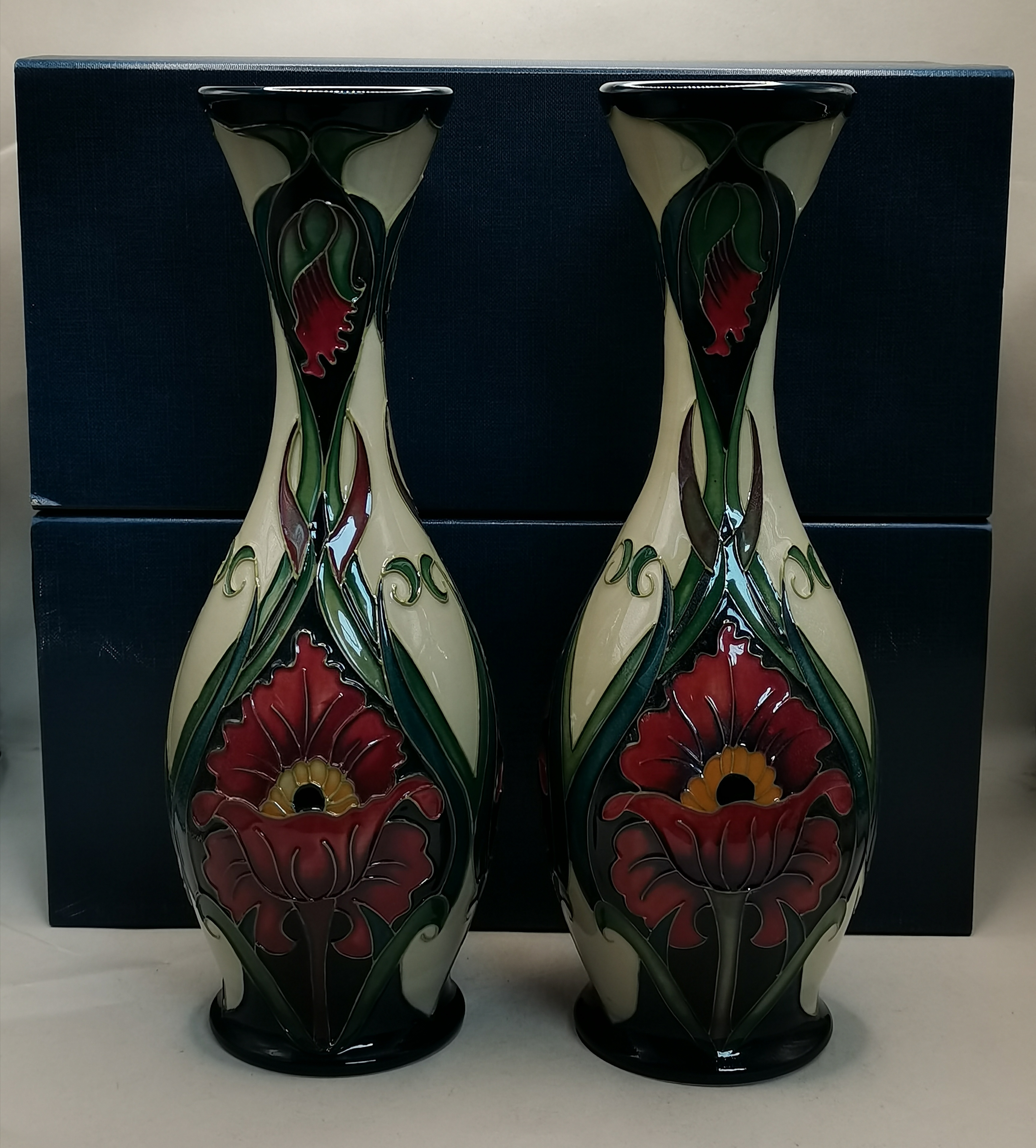 A pair of Moorcroft vases