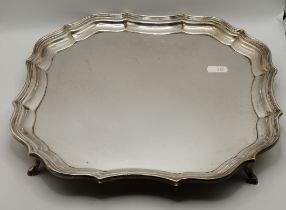 A George V large silver salver