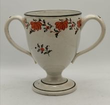 Loving cup with flower pattern 15cm Ht