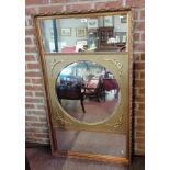 Large gilt mirror with central dome