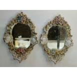 A pair of Capodemonte porcelain highly decorated f - Image 2 of 3