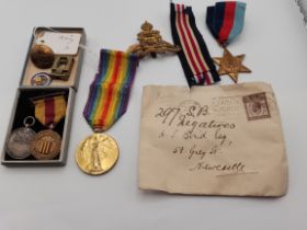 Medals WW1 and WW2 and sports medals etc