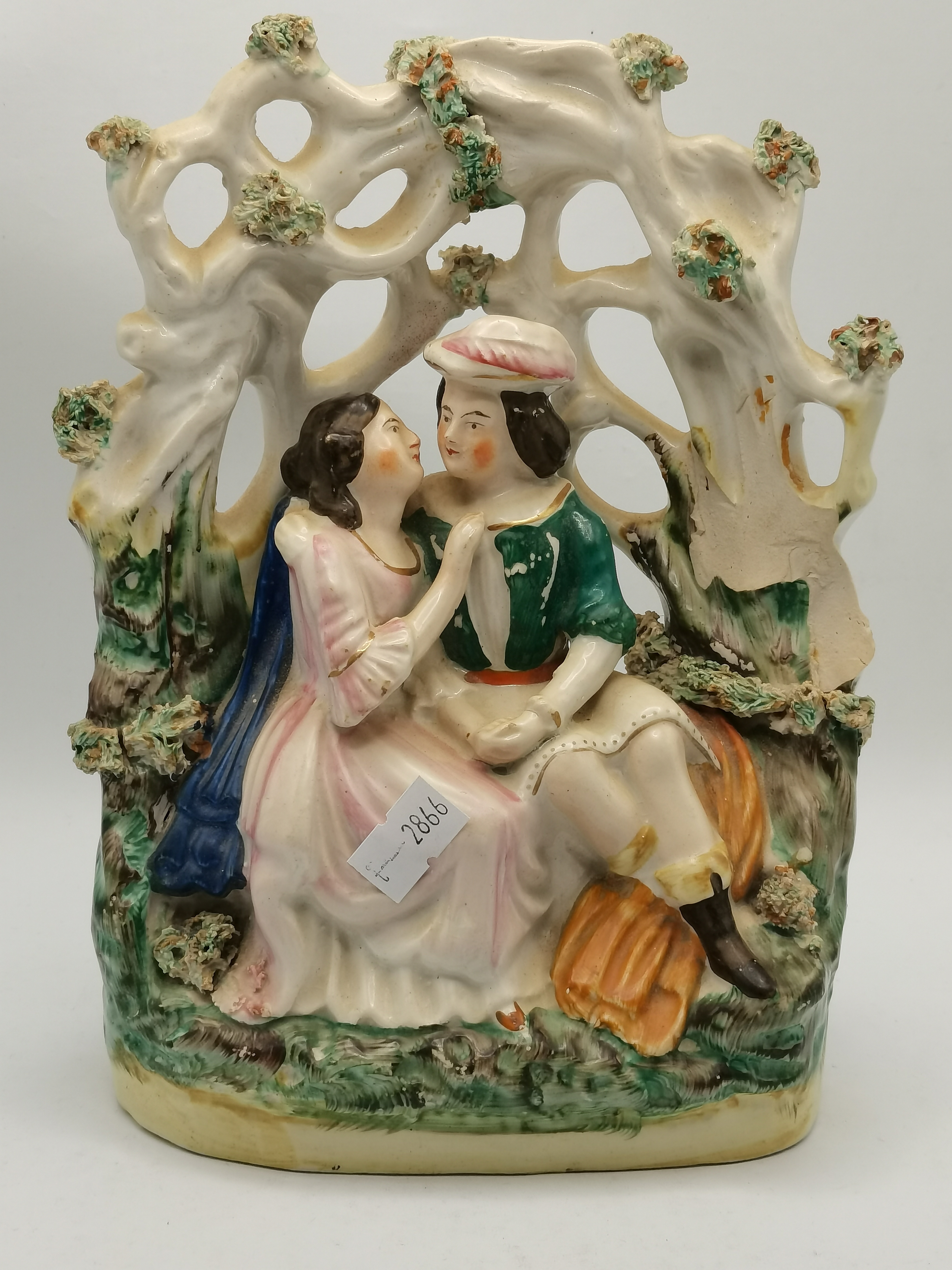 A similar pair of Staffordshire figures plus large - Image 2 of 7