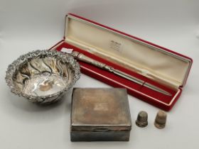A small group of silver, Victorian and later