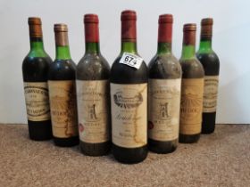 Seven bottles assorted Medoc wine