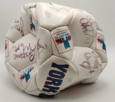 A signed York City FC football, mid-1990s