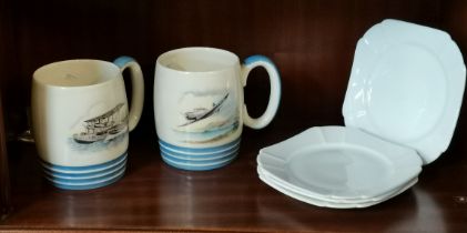 Shelly plates and Tankards