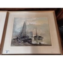 Framed Signed Painting of Whitby by R.L Howey 1976