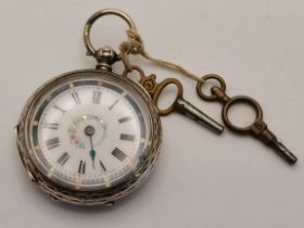 A Victorian silver open-face pocket watch