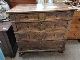 Early Oak Jacobean style chest of drawers