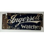 A double-sided Ingersoll enamel sign, early 20th Century