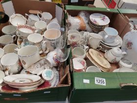 7 x boxes misc. china and ceramics incl Ringtons tea pots, Fortnum &Mason tea cups,