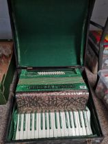 Green Casali Verona Piano Accordian in case