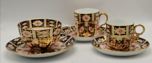 A vCrown Derby Imari cup and saucer plus 2 x simil