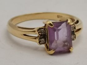 A 14ct gold gem-set ring