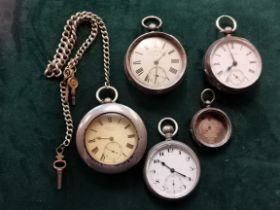 Four various pocket watches