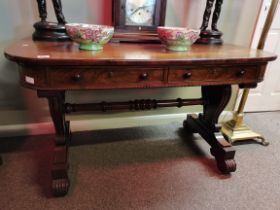 A Victorian mahogany library table