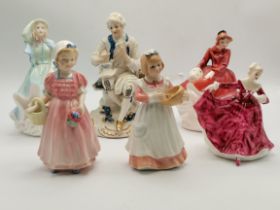 A collection of Porcelain figurines