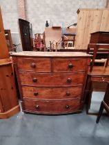 Bow Fronted 2 over 3 Chest of Drawers
