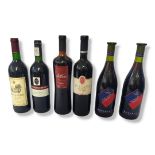 A COLLECTION OF SIX VINTAGE BOTTLE OF RED WINE Comprising two bottles of Australian Rosemount estate