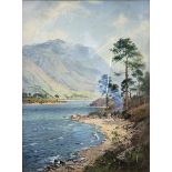 GEORGE MELVILLE RENNIE, SCOTTISH, 1874 - 1953, OIL ON CANVAS Landscape, titled ‘Loch Tulla’, bearing