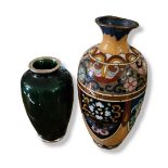 A 20TH CENTURY JAPANESE CLOISONNÉ BOTTLE FORM VASE Worked in copper wire, decorated with panels of