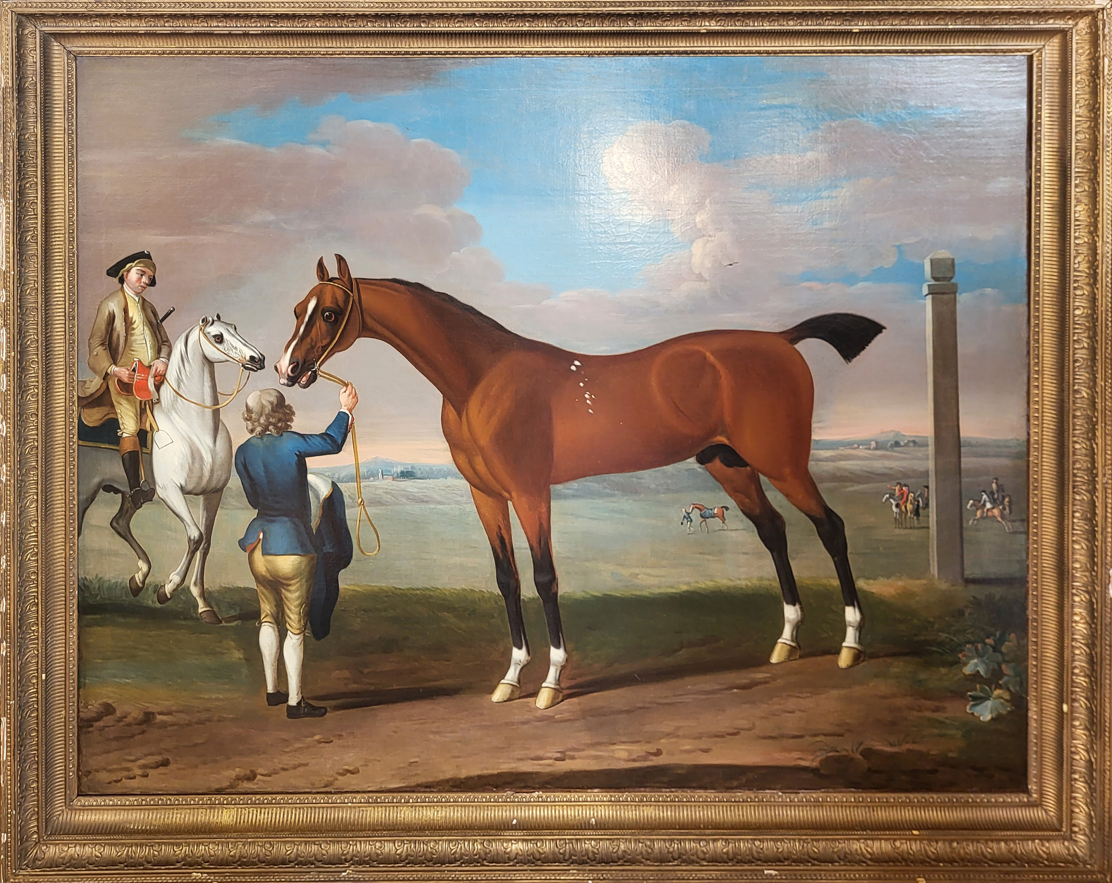 ATTRIBUTED TO THOMAS SPENCER, ACTIVE 1740 - 1756, OIL ON CANVAS Portrait of the undefeated racehorse