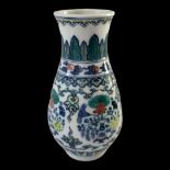 A LATE 19TH CENTURY CHINESE WUCAI TYPE PORCELAIN BALUSTER VASE Qing Dynasty, Guangxu mark, 1875 -