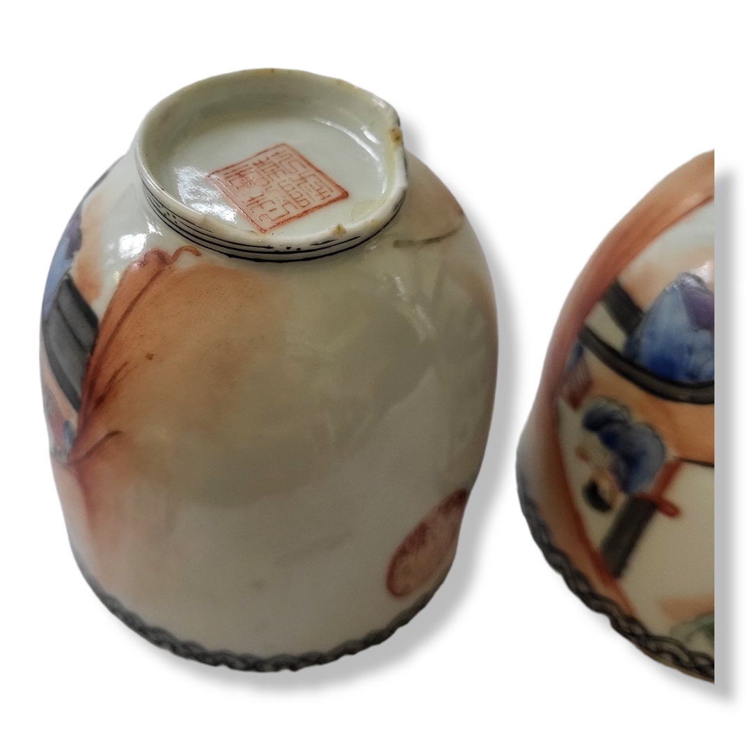 A LATE 19TH CENTURY CHINESE FLAMBE SANG DE BOEUF MONOCHROME DECORATED BRUSH POT Along with a pair of - Image 6 of 6