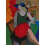 ITZCHAK TARKAY, 1935 - 2012, A SIGNED SILKSCREEN PRINT Titled ‘Jealousy II’, limited edition of 22/