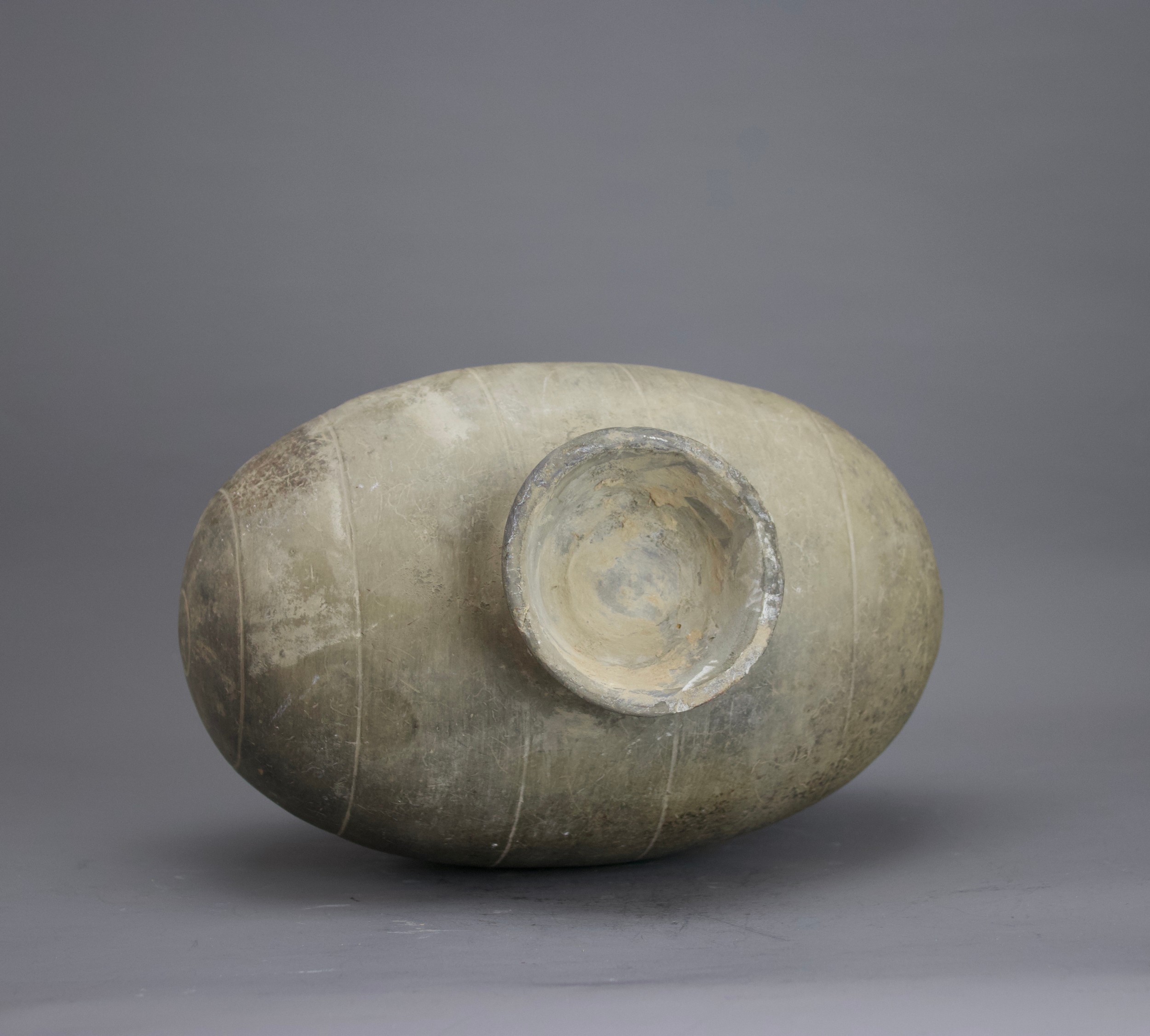 A grey pottery Cocoon Vase, Han dynasty, BC 206 - AD220L: 29 cms H: 25 cms PROPERTY FROM THE COLIN - Image 5 of 5