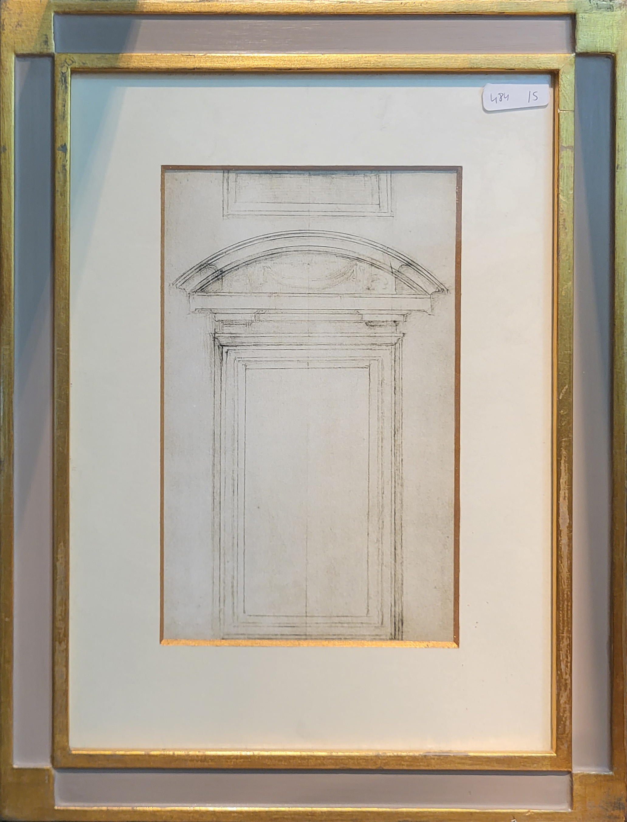 A CLASSIC ARCHITECTURAL PRINT Together with three similar, gilt framed, also included is a print - Bild 3 aus 5