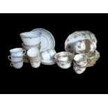 A COLLECTION OF 19TH CENTURY PORCELAIN TEAWARE Comprising a Minton design tea service comprising