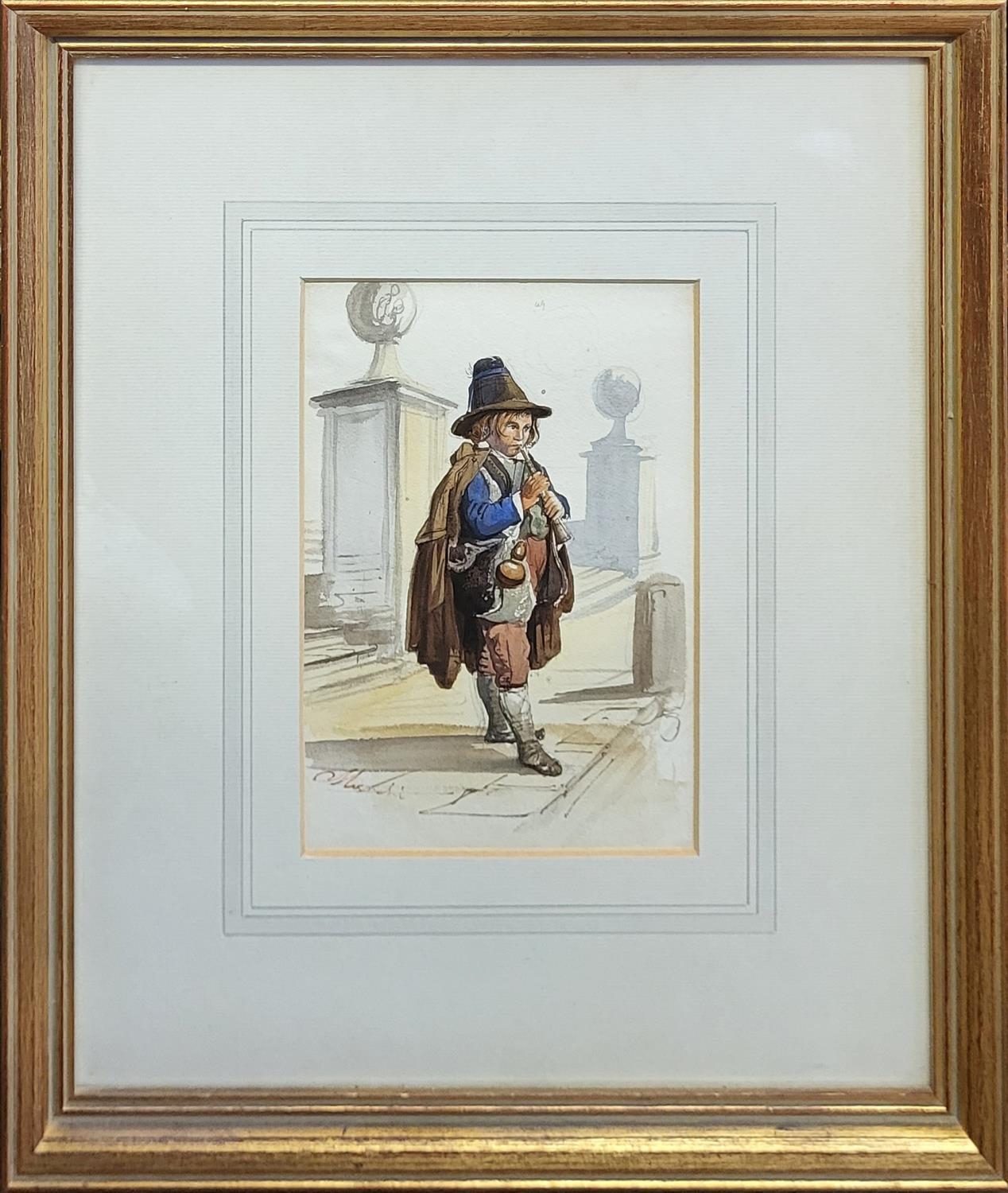 VINCENZO MARCHI, A MID 19TH CENTURY ITALIAN SCHOOL WATERCOLOUR ON PAPER Study of a provincial boy - Image 4 of 10