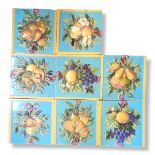 MINTON & HOLLINS, A SET OF EIGHT FINE AESTHETIC MOVEMENT TILES, CIRCA 1880's Each tile relief