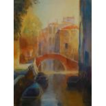 CECIL RICE, BRITISH, MODERN SILKSCREEN/SERIGRAPH Titled ‘ Venetian Canal I’, landscape, signed,