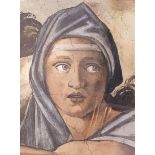 AN EARLY 20TH CENTURY WATERCOLOUR PORTRAIT, AFTER THE ANTIQUE BY MICHELANGELO Titled 'Sibile', a