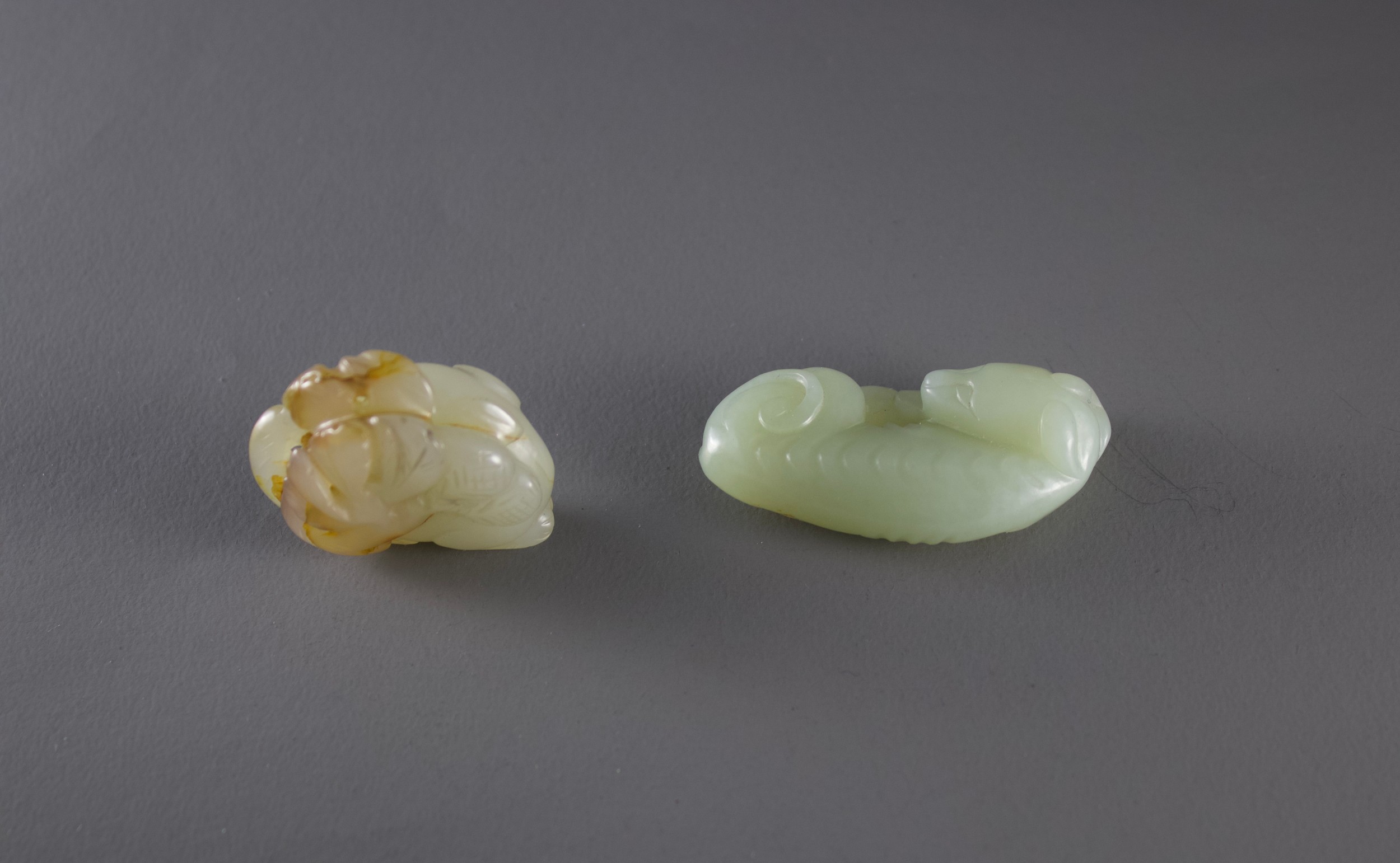 A Jade Hound, and a Jade figure of a Beast, both 19th Century the hound W:5cm The slender hound - Image 3 of 7