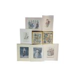 A SET OF SIX VICTORIAN AND EARLY EDWARDIAN THEATRICAL AND FASHION PRINTS All unframed, together with