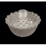 LALIQUE, A VINTAGE GLASS SCENT BOTTLE Organic form, engraved mark to base number H1522. (approx 5cm)