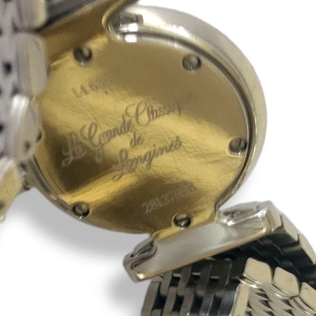 LA GRANDE CLASSIQUE DE LONGINES, A SILVER PLATED LADIES’ WRISTWATCH White enamel dial and Roman - Image 3 of 3