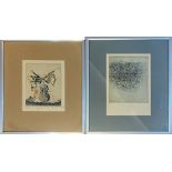 KARL LUDWIG MORDSTEIN, B. 1937, A MODERN LIMITED EDITION (28/100) GERMAN SCHOOL ABSTRACT ETCHING