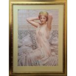 AFTER ALBERT JOSEPH MOORE, 1841 - 1893, TWO LARGE PORTRAIT PRINTS Titled 'Silver' and 'Dreamers', in