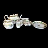 SPODE, AN EARLY 19TH CENTURY PORCELAIN TEA SET Comprising a teapot, lidded box/basin and four cups