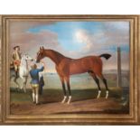ATTRIBUTED TO THOMAS SPENCER, ACTIVE 1740 - 1756, OIL ON CANVAS Portrait of the undefeated racehorse