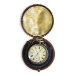 A 19TH CENTURY CONTINENTAL SILVER GENTS POCKET WATCH Open face with subsidiary seconds dial and